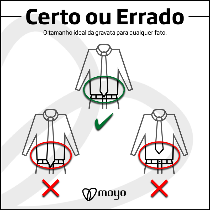 ideal size for the tie