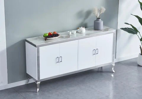 MANON sideboard in silver beige marble - 