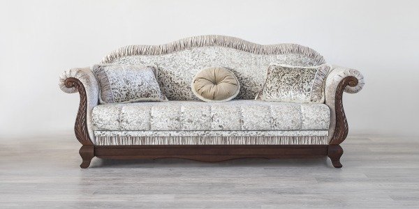 Velvet in interior design - classic sofa