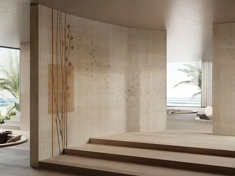 An example of organic wallpaper from the Komorebi collection by Glamora of which Zefiro Interiors is the official reseller