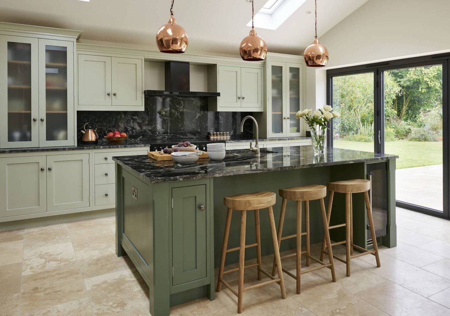 Green and Blue Kitchen Designs