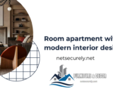 Room apartment with modern interior design